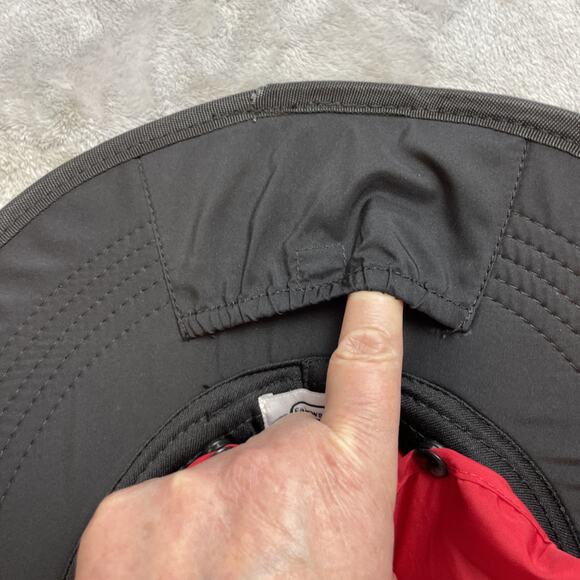 The Fairway Sunhat Shape Flexer Hat Sz S/M Red Vented Neck Flap Wind Resist UPF - Picture 5 of 9